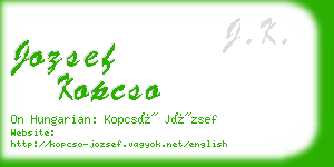 jozsef kopcso business card